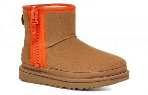 UGG Classic Mini Zipper Tape Logo 'Chestnut' Women's 2 2790599
