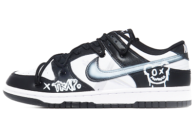 Nike Dunk Low Low-Top Skateboard Shoes Men's Black White