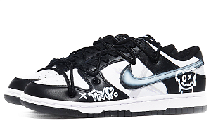 Nike Dunk Low Low-Top Skateboard Shoes Men's Black White 2 2791096