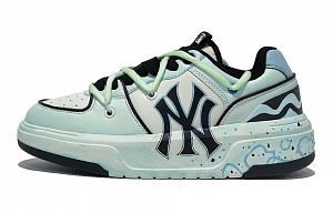 MLB Chunky Liner 811 Manufacturing Abrasion Resistant Height Increasing Low Top Skateboard Shoes Unisex Blue White