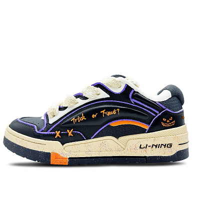 LiNing Journey V2 Wear-Resistant Slip-Resistant Low-Top Skateboard Shoes Men's Black Orange Purple