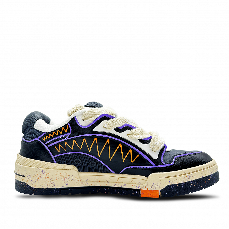 LiNing Journey V2 Wear-Resistant Slip-Resistant Low-Top Skateboard Shoes Men's Black Orange Purple