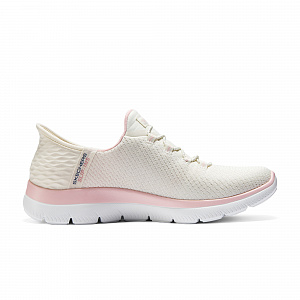 Skechers Hands Free Slip Ins Low Top Casual Shoes Women's Pink White 1 2796564