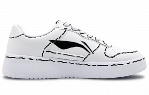 LiNing Sports Life Collection Abrasion Resistant Slip Resistant Low Top Skateboard Shoes Women's White Black 1 2796802