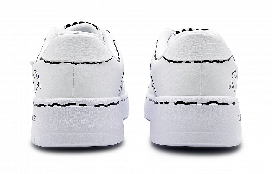 LiNing Sports Life Collection Abrasion Resistant Slip Resistant Low Top Skateboard Shoes Women's White Black