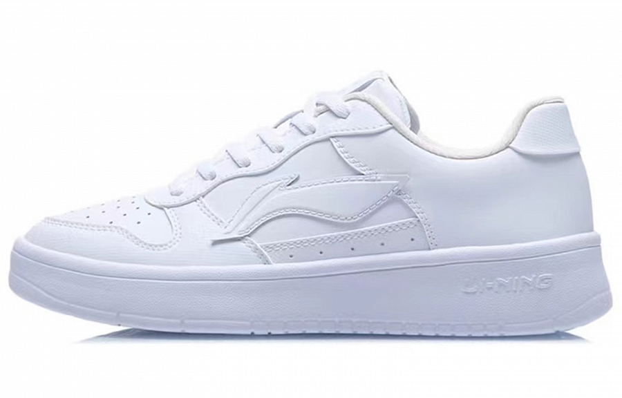 LiNing Sports Life Collection Abrasion Resistant Slip Resistant Low Top Skateboard Shoes Women's White Black