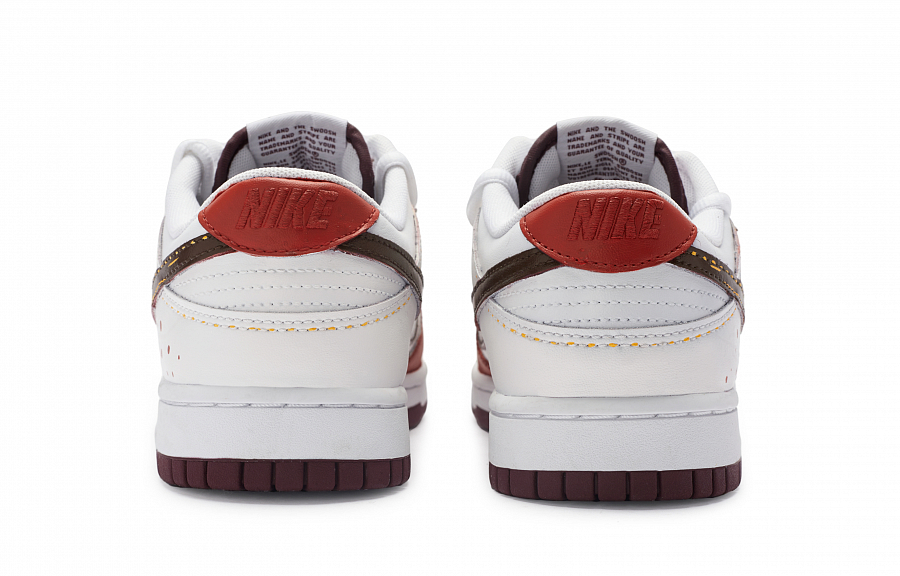 Nike Dunk Low 811 Production Hot Red Wine Slip-Resistant Cushioning Low-Top Skateboard Shoes Men's Red White Brown купить в интернет-магазине Yoocart с быстрой доставкой по России.