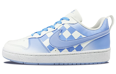 Nike Court Borough Series Low-Top Skateboard Shoes GS White Blue