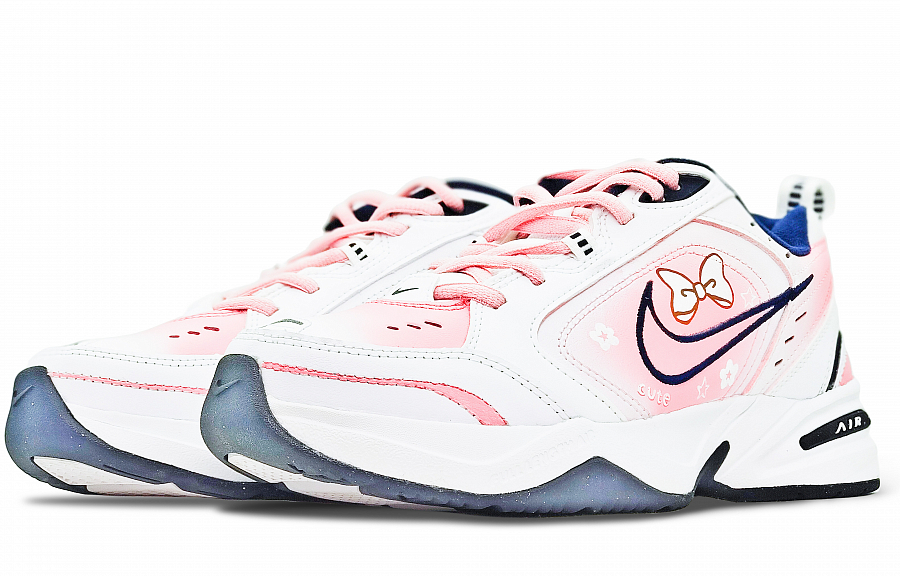 Nike Air Monarch 4 Anti-Slip And Wear-Resistant Height Increasing Low-Top Chunky Sneakers Women's Light Pink White купить в интернет-магазине Yoocart с быстрой доставкой по России.