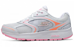 Skechers Go Run Consistent Low Top Running Shoes Women's White Pink