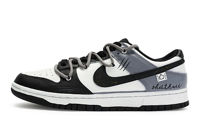 Nike Dunk Skateboard Shoes Women's Low-Top White Gray