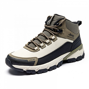 Jeep Mid Top Casual Shoes Men's Black Beige White 1 2798508