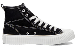 Kappa Anti-Slip Wear-Resistant High-Top Skateboard Shoes Unisex Black 1 2798549