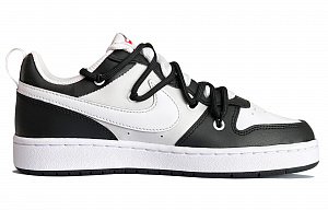 Nike Court Borough 2 Dark Ink Gilded Cushioning Lightweight Low-Top Skateboard Shoes GS Black White Gray 1 2798713