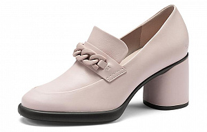 Ecco Chunky Heel High Heels 7.5cm Women's Pink 1 2800174