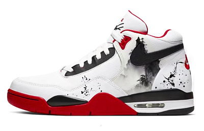 Nike Flight Legacy Mid-Top Vintage Basketball Shoes Men's Red White