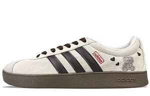 Adidas Neo Vl Court Slip-Resistant Cushioning Wear-Resistant Low-Top Skateboard Shoes Unisex Gray Coffee 1 2802375