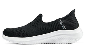 Skechers Slip Ins Hands Free Slip-Ins Durable Breathable Low-Top Casual Shoes Women's Black White