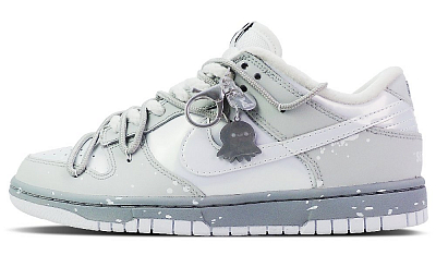 Nike Dunk Ink Sea Encounter Low-Top Skateboard Shoes Women's Gray White