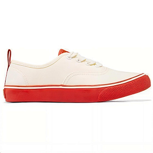 Skechers Low Top Canvas Shoes Women's White Red 1 2803433