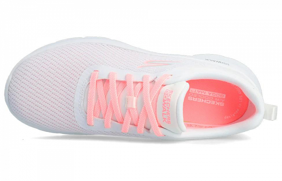 Skechers Go Walk Fle Wear-Resistant Low-Top Casual Shoes Women's White Pink купить в интернет-магазине Yoocart с быстрой доставкой по России.