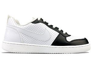 Nike Court Borough Low-Top Skateboard Shoes GS Black White 1 2804342