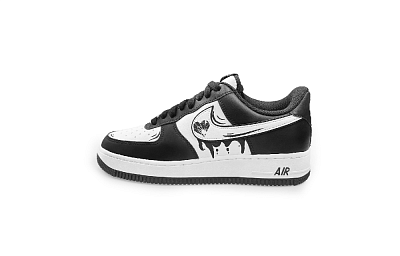 Nike Air Force 1 Air Force 1 Coverage Warm Low-Top Skateboard Shoes Men's Black White