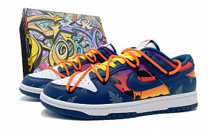 Nike Dunk Anti-Slip And Wear-Resistant Lightweight Low-Top Skateboard Shoes Men's Blue White