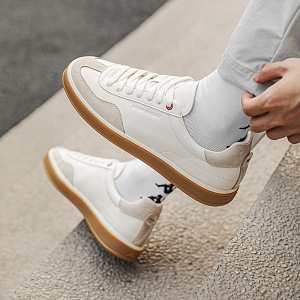 Kappa Low-Top Skateboard Shoes Men's White Brown 1 2807310