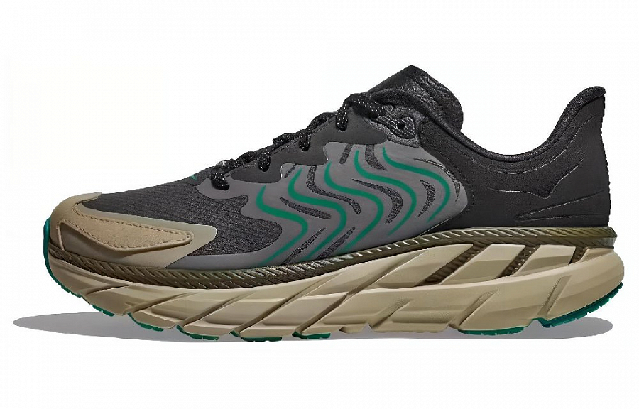 HOKA ONE ONE Clifton LS Durable Breathable Low-Top Running Shoes Men's Black