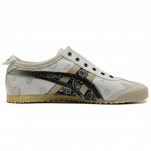 Onitsuka Tiger Vintage Paisley Anti-Slip And Wear-Resistant Lightweight Low-Top Casual Shoes Unisex White Blue 1 2807394