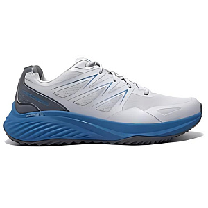 Skechers Cushioning Wear-Resistant Low-Top Training Running Shoes Men's Gray Blue 1 2807873