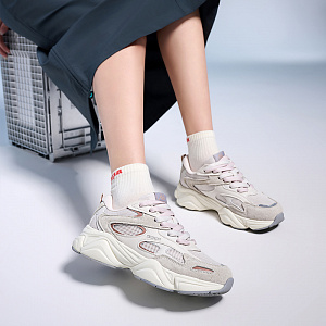 Kappa Anti-Slip Wear-Resistant Low-Top Chunky Sneakers Women's Gray Pink 1 2808443