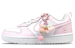 Nike Court Borough 2 Wrapping Anti-Slip Shock-Absorbing And Wear-Resistant Low-Top Skateboard Shoes Women's Pink White 1 2808603