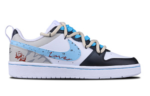 Nike Court Borough Winter Street Lanterns Romantic Low-Top Skateboard Shoes Women's Gray White 1 2808644