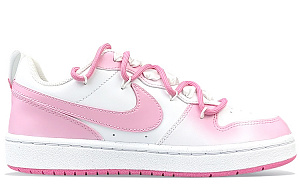 Nike Court Borough Anti-Slip Wear-Resistant Low-Top Skateboard Shoes Women's Pink White 1 2809624