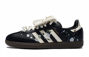 Adidas Originals Samba 811 Manufacture Magnolia Branch Embellishment Low-Top Skateboard Shoes Unisex Black White