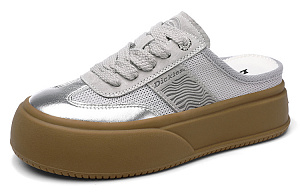 Dickies Rubber Sole Wrap-toe Slippers Women's Silver Gray 1 2811684