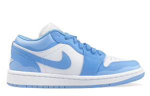 Jordan Air Jordan 1 Low Top Vintage Basketball Shoes Women's Blue White 1 2811728
