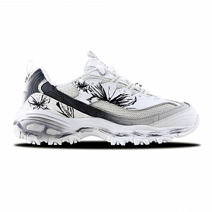 Skechers D'LITES 1.0 Butterfly Seal Slip-Resistant Breathable Low-Top Chunky Sneakers Women's White Gray Black 1 2814021