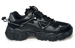 FILA Cat Claw Ocean Wave Anti-Slip Wear-Resistant Low-Top Sports Casual Shoes Unisex Black Fashion Versatile 1 2814062