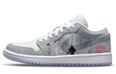 Jordan Air Jordan 1 Vintage Basketball Shoes Women's Low Top Gray/White