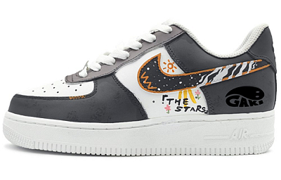 Nike Air Force 1 07 Anti-Slip Wear-Resistant Low-Top Skateboard Shoes Men's Blue Gray