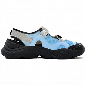 FILA FUSION Conch Ten Thousand Flowers Dance Silver Wings Blue Butterfly Beach Sandals Women's Blue 1 2816811