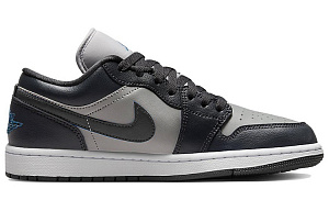 Jordan Air Jordan 1 Cushioned Slip-Resistant Low-Top Vintage Basketball Shoes Unisex Black Gray Color 1 2816828