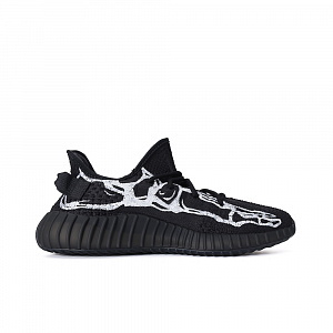 Adidas Originals Yeezy Boost 350 V2 Black Warrior Anti-Slip Wear-Resistant Low-Top Casual Shoes Unisex Black White 1 2816863