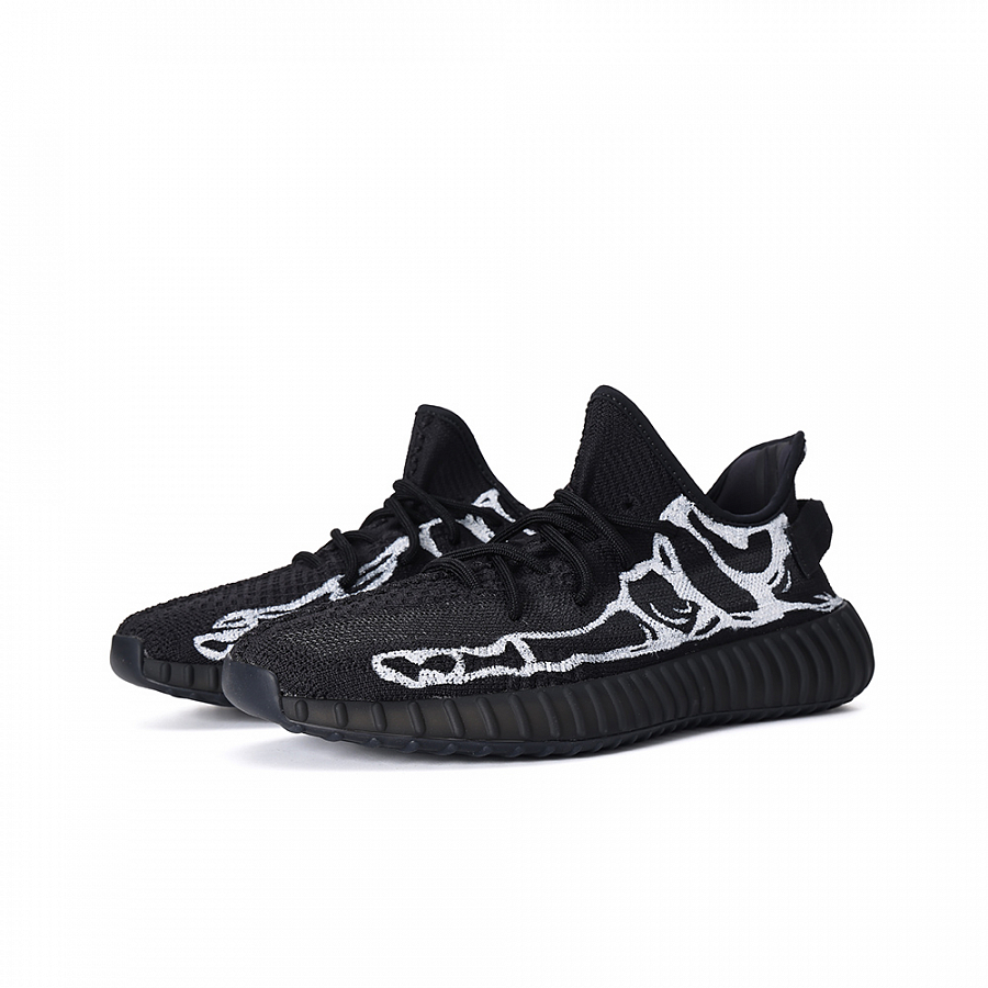 Adidas Originals Yeezy Boost 350 V2 Black Warrior Anti-Slip Wear-Resistant Low-Top Casual Shoes Unisex Black White купить в интернет-магазине Yoocart с быстрой доставкой по России.