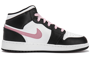 Jordan Air Jordan 1 High Top Vintage Basketball Shoes Women's White Black Pink 1 2817062