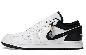 Jordan Air Jordan 1 Low-Top Vintage Basketball Shoes Men's Black White