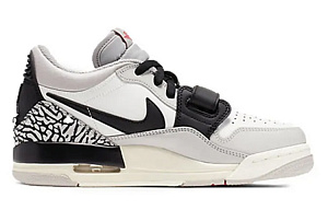 Jordan Legacy 312 Cushioning Anti-Slip Wear-Resistant Breathability Low-Top Vintage Basketball Shoes GS White Gray 1 2817984